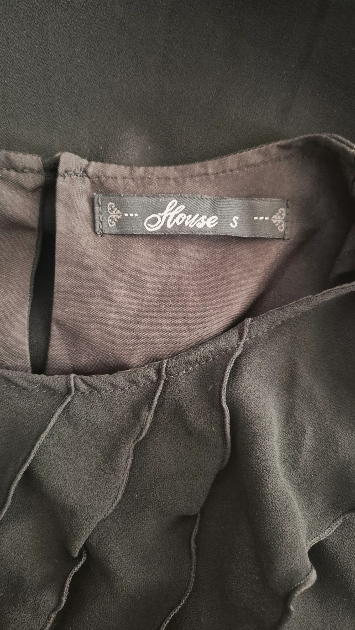 Zwarte jurk met franjes – Maat S – photo 4